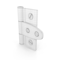 Hinge With Screwhead Closed Wireframe PNG & PSD Images