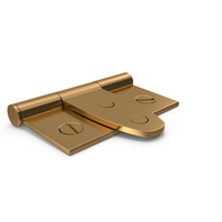 Hinge Golden With Screwhead Closed On Ground PNG & PSD Images
