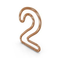 Spring Shaped Number 2 PNG & PSD Images