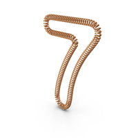 Spring Shaped Number 7 PNG & PSD Images