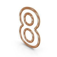 Spring Shaped Number 8 PNG & PSD Images