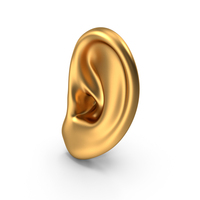 Human Left Ear Golden PNG & PSD Images