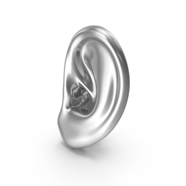 Human Left Ear Silver PNG & PSD Images