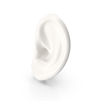 Human Left Ear White Porcelain PNG & PSD Images
