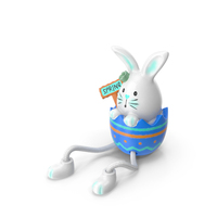 Blue Easter Bunny PNG & PSD Images