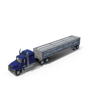 Freight Truck with LNG Transport Trailer PNG & PSD Images