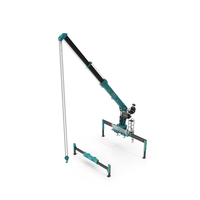 Hyundai HLC 8016 Crane With Telescopic Boom Raised Upwards PNG & PSD Images