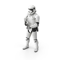 Star Wars Dirty Stormtrooper With Blaster Stand Pose PNG & PSD Images