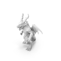 Low Poly Stylized Dragon PNG & PSD Images