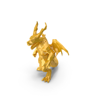 Low Poly Stylized Dragon PNG & PSD Images