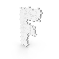Letter F Monochrome Puzzle PNG & PSD Images