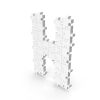 Letter H Monochrome Puzzle PNG & PSD Images