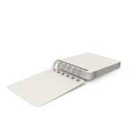 Spiral Notebook Lying On The Ground With All White Pages Flipping Except One PNG & PSD Images