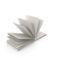 Spiral Notebook Lying On The Ground With Some White Pages Flipping In Mid Air PNG & PSD Images
