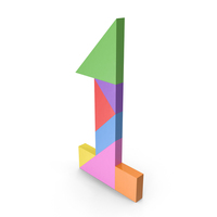 Tangram Number 1 PNG & PSD Images