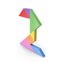 Tangram Number 2 PNG & PSD Images
