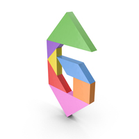 Tangram Number 6 PNG & PSD Images