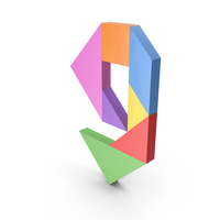 Tangram Number 9 PNG & PSD Images