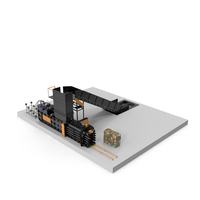 Waste Press Baling Machine Black PNG & PSD Images