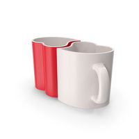 Heart Shaped Mugs PNG & PSD Images