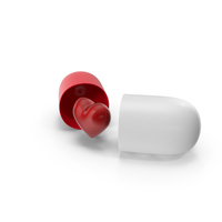 Medical Capsule Pill with Heart PNG & PSD Images