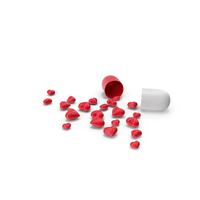 Medical Capsule Pill With Hearts PNG & PSD Images