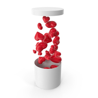 Round Box With Hearts PNG & PSD Images