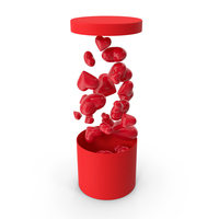 Round Box With Hearts PNG & PSD Images