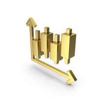 Candlestick Chart Icon Gold PNG & PSD Images