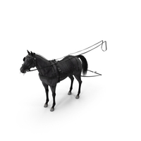 Black Horse Single Driving Harness PNG & PSD Images