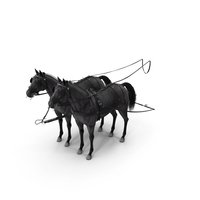 Pair of Black Breast Collar Harness PNG & PSD Images