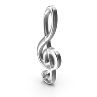 Silver G Clef PNG & PSD Images