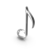 Silver Quaver Eighth Note PNG & PSD Images
