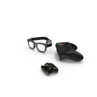 Smart Glasses With SteelSeries Gamepad and Earbuds PNG & PSD Images