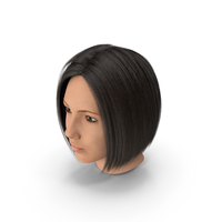 Woman Head With Short Brown Hair PNG & PSD Images