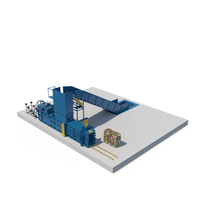 Automatic Horizontal Baler Blue PNG & PSD Images
