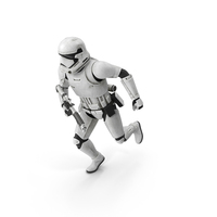 Dirty First Order Stormtrooper With Blaster Is Running PNG & PSD Images