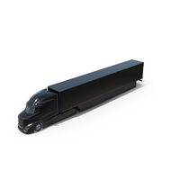 Futuristic Heavy Duty Truck With Trailer Black PNG & PSD Images