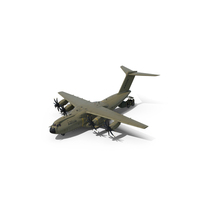 Military Forklift Loads Cargo To The Airbus A400M PNG & PSD Images