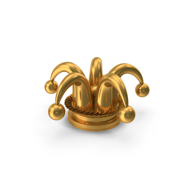 Jester Hat Funny Joker Party Hat Icon Gold PNG & PSD Images