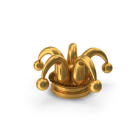 Jester Hat Funny Joker Party Hat Icon Gold PNG & PSD Images