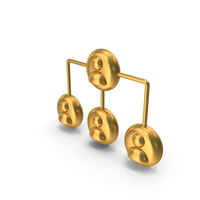User Network Connection Icon Gold PNG & PSD Images