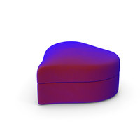 Heart Shaped Empty Ring Box Blue Closed PNG & PSD Images