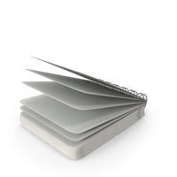 Spiral Notebook Lying On The Ground With Lined Pages Flipping In Mid Air PNG & PSD Images