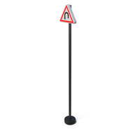 Board Of Road Cautionary Signs Left Hair Pin Bend PNG & PSD Images
