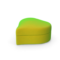 Heart Shaped Empty Ring Box Green Closed PNG & PSD Images
