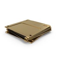 Gold Floppy Disks Stack PNG & PSD Images