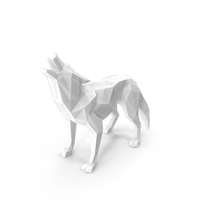 Wolf Statue White PNG & PSD Images