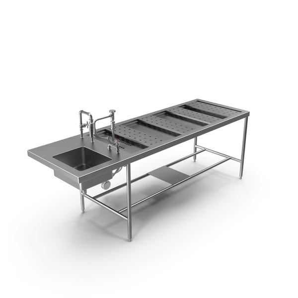 Autopsy Table With Integrated Sink PNG & PSD Images
