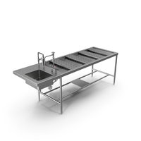 Autopsy Table With Integrated Sink PNG & PSD Images